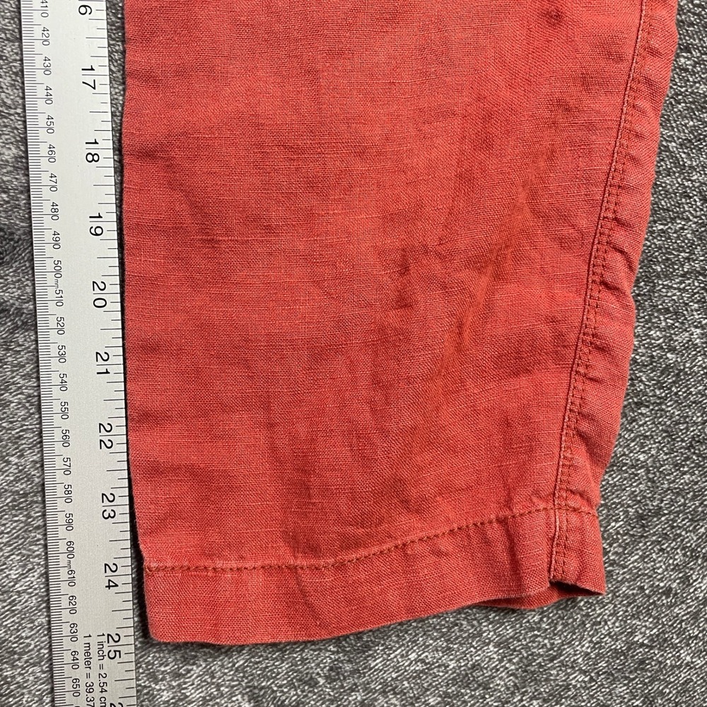 Sanctuary Linen Cargo Pants Womens Medium Coral 100% Elastic Drawstring Waist - Picture 13 of 13